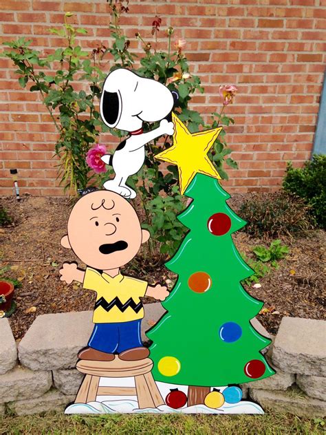 Perfect for fans of "A Charlie Brown Christmas", this Peanuts inflatable makes an eye-catching addition to your indoor or outdoor holiday decorations. . Charlie brown christmas yard decorations